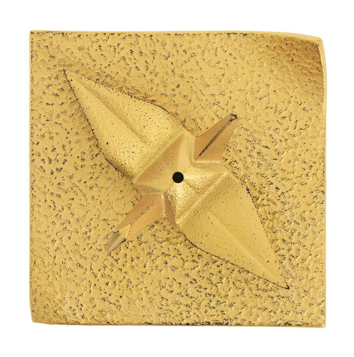 Golden iron cast Incense Holder Iwachu Orizuru