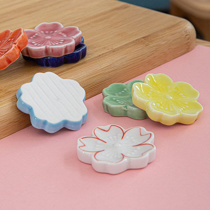 Japanese Chopstick Holder ( Hana pink 4ps)