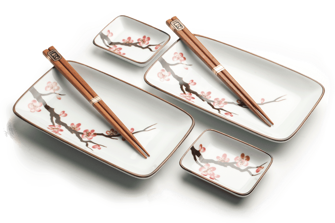 Japanse Sakura Sushi Set 22 x 12,5 cm | H2,5 cm