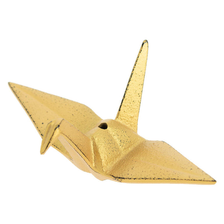 Golden iron cast Incense Holder Iwachu Orizuru