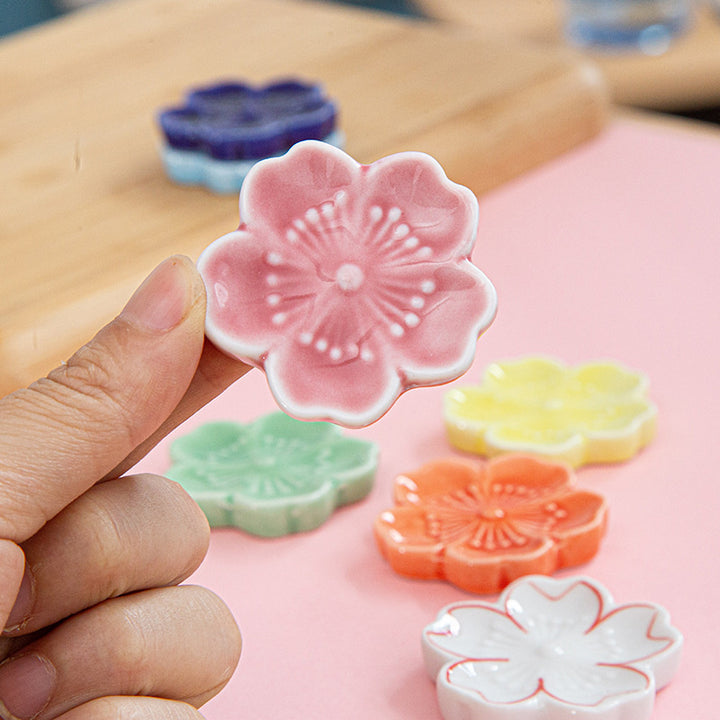 Japanese Chopstick Holder ( Hana pink 4ps)