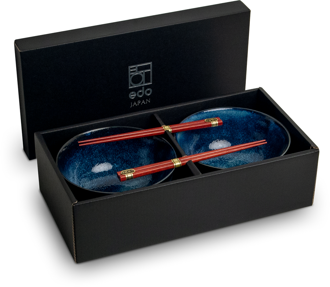 Japanese Udon Ramen Blue Night Sky Bowl SET Ø17 cm | H8,7 cm