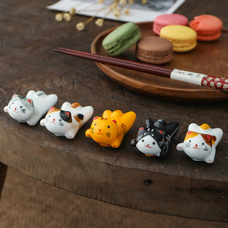 Nippon Chopstick Holder Cutty Cats 5pcs