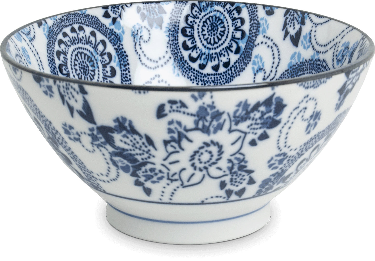 Kom Blauw Wit bloem Ø18,5 cm | H9,3 cm
