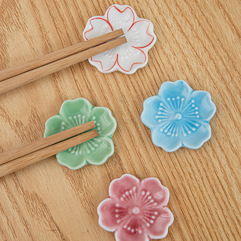 Japanese Chopstick Holder ( Hana pink 4ps)