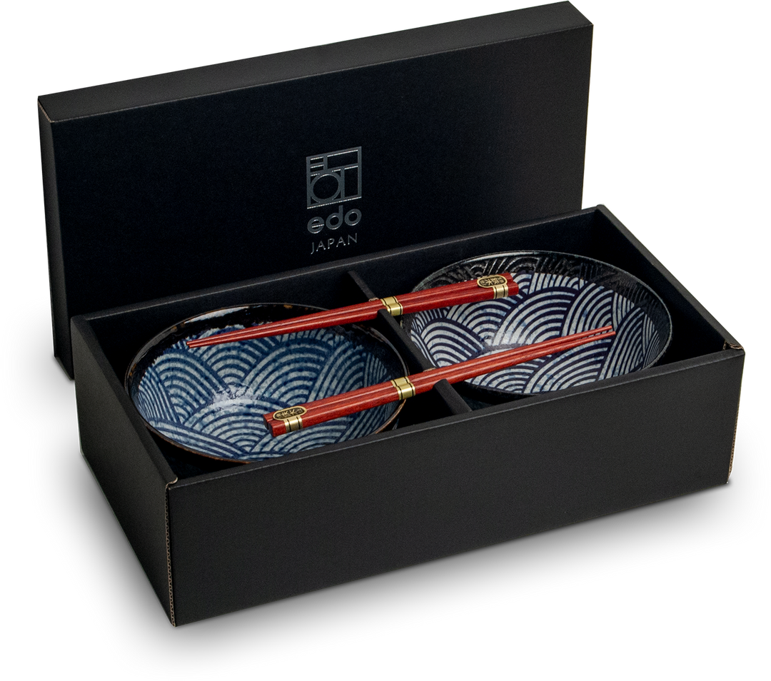 Japanese Wave Udon bowl SET Ø17 cm | H8,7 cm