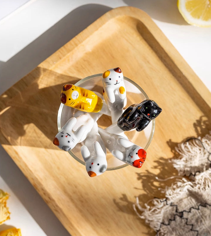 Hangable Ceramic Coffee Spoon Kuro Neko (Black Cat 11*2*3cm)