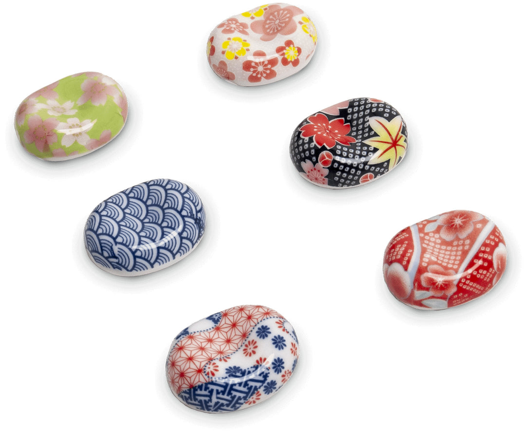 Chopstick holder Oval mix 3,5 x 2,5 cm | H1 cm 6 pcs