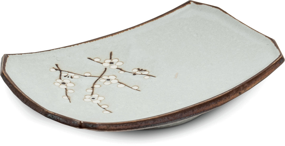 Hana Soshun Sushi plate light green 22x15 cm | H3.5 cm