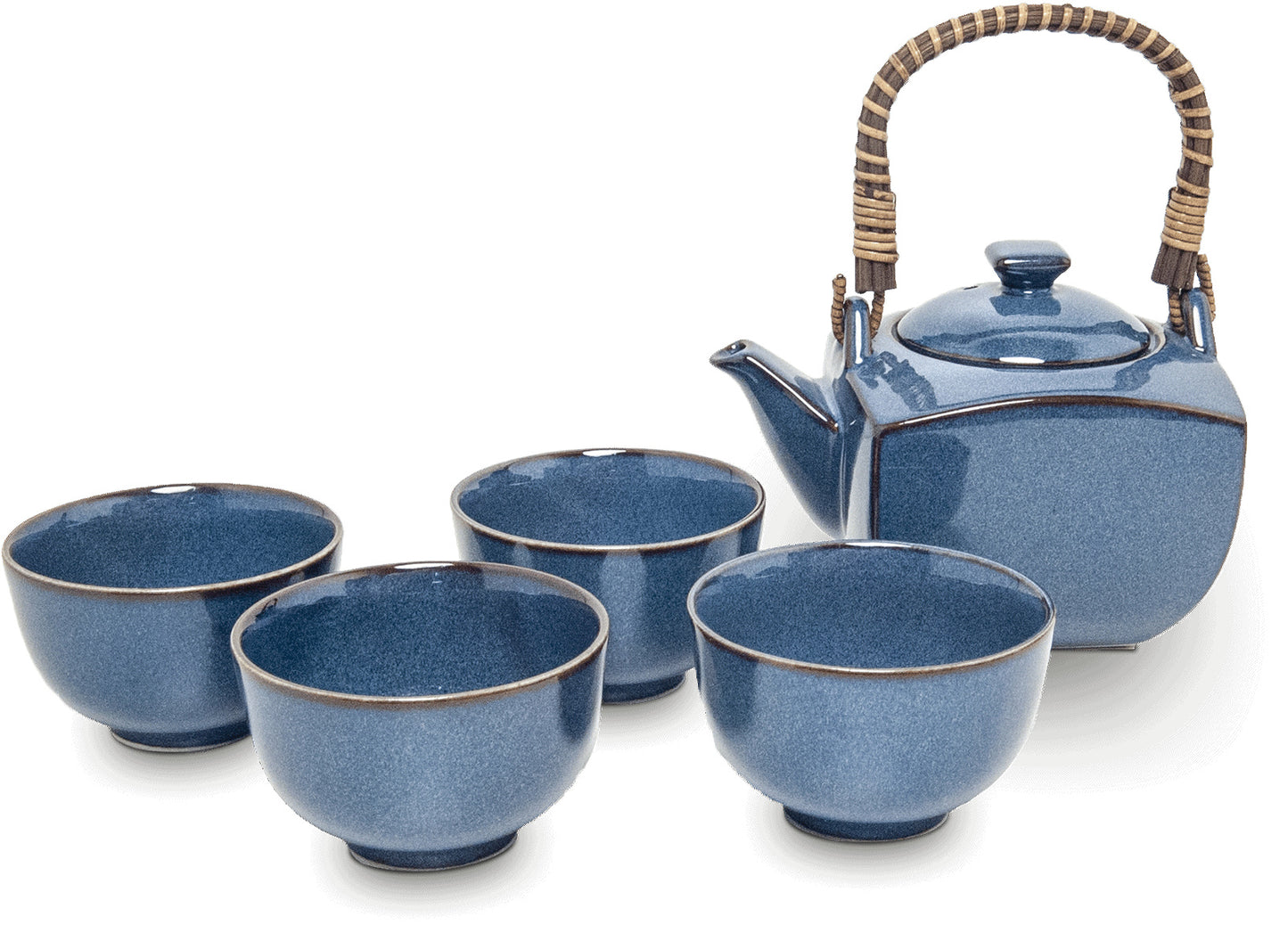 Tea set Japanese blue Ø8,5 cm | H5,2 cm | 600 mL | 5 pcs D2