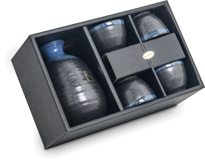Sake set Japanese dark 5 pcs