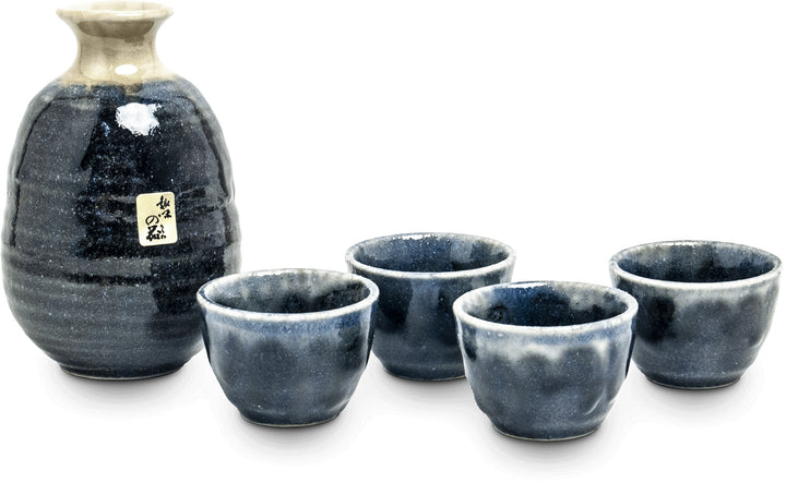 Sake set Ogawa Dark 5 pcs