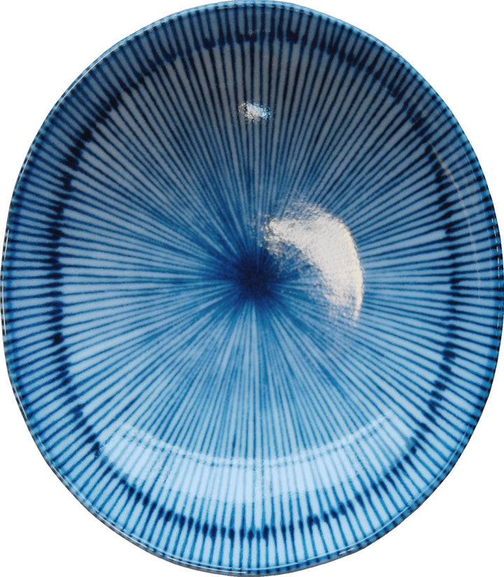 Hoso Tokusa Plate Oval 22.5x17.5x5cm