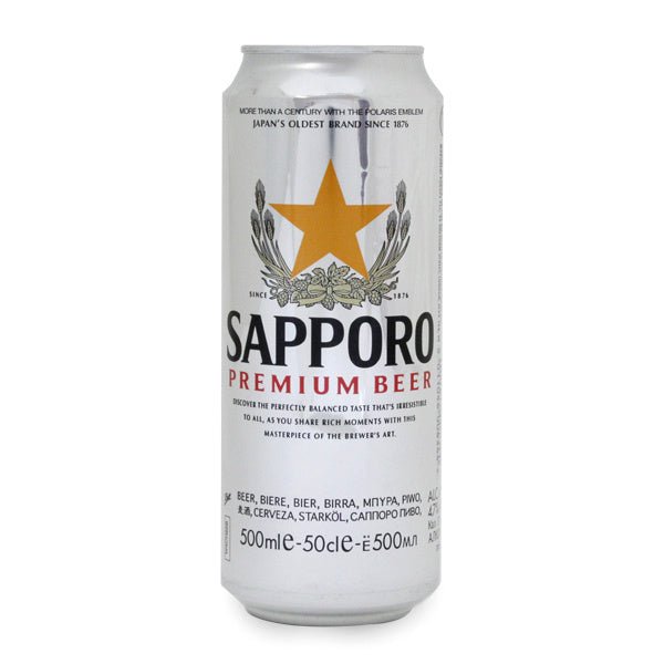 Premium Sapporo lager beer 500ml