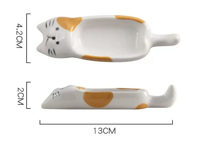 Saus Dish Cat Tri Orange 13 x 4.2cm | H2cm