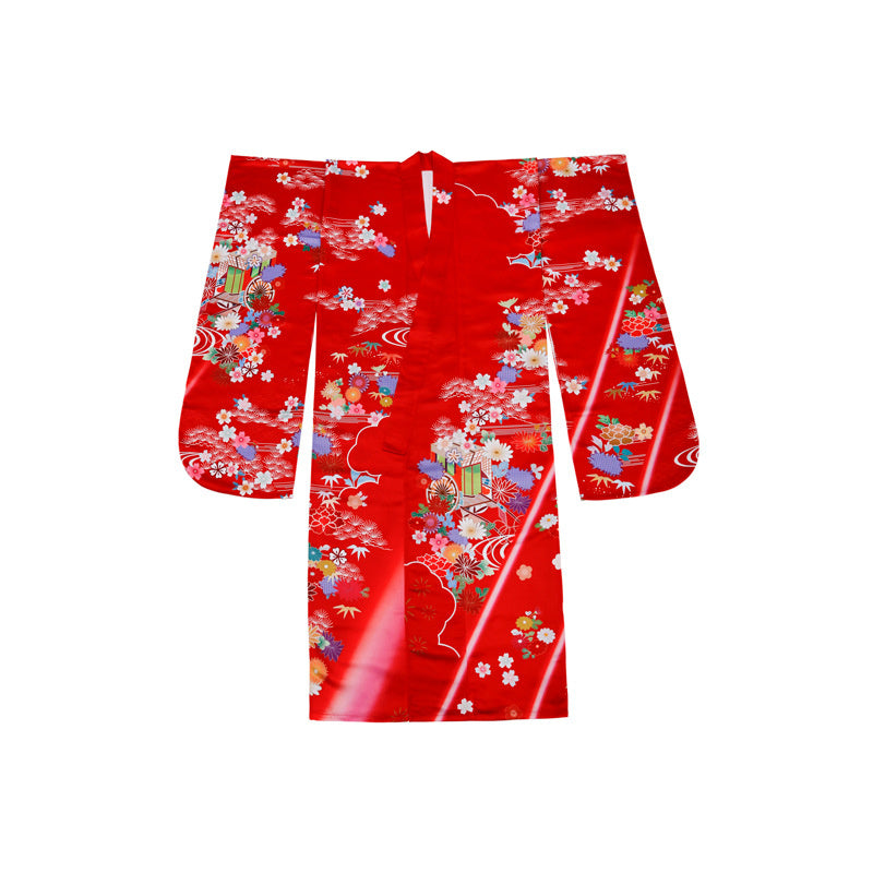 Japanese Kimono Formal Woman Red Furisode