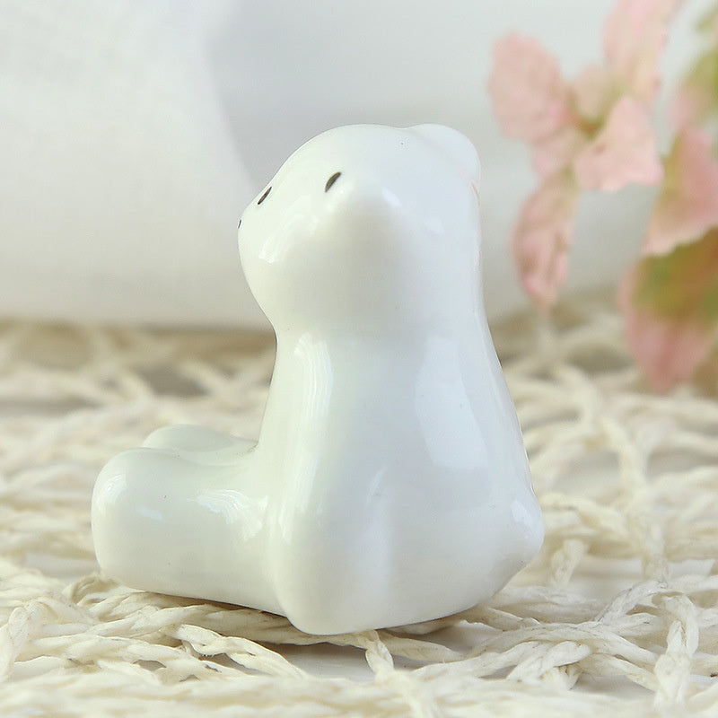 Japanese Chopstick Holder White Bear 4ps