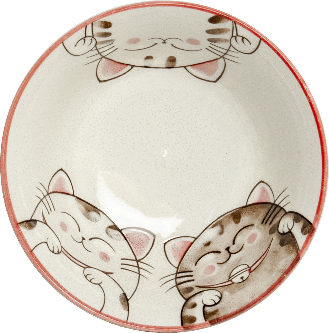 Three cats bowl red Ø15 cm | H7 cm