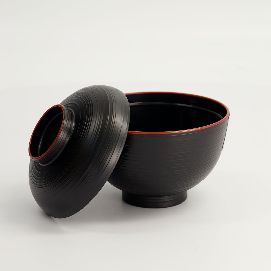 Miso soepkom zwart rood