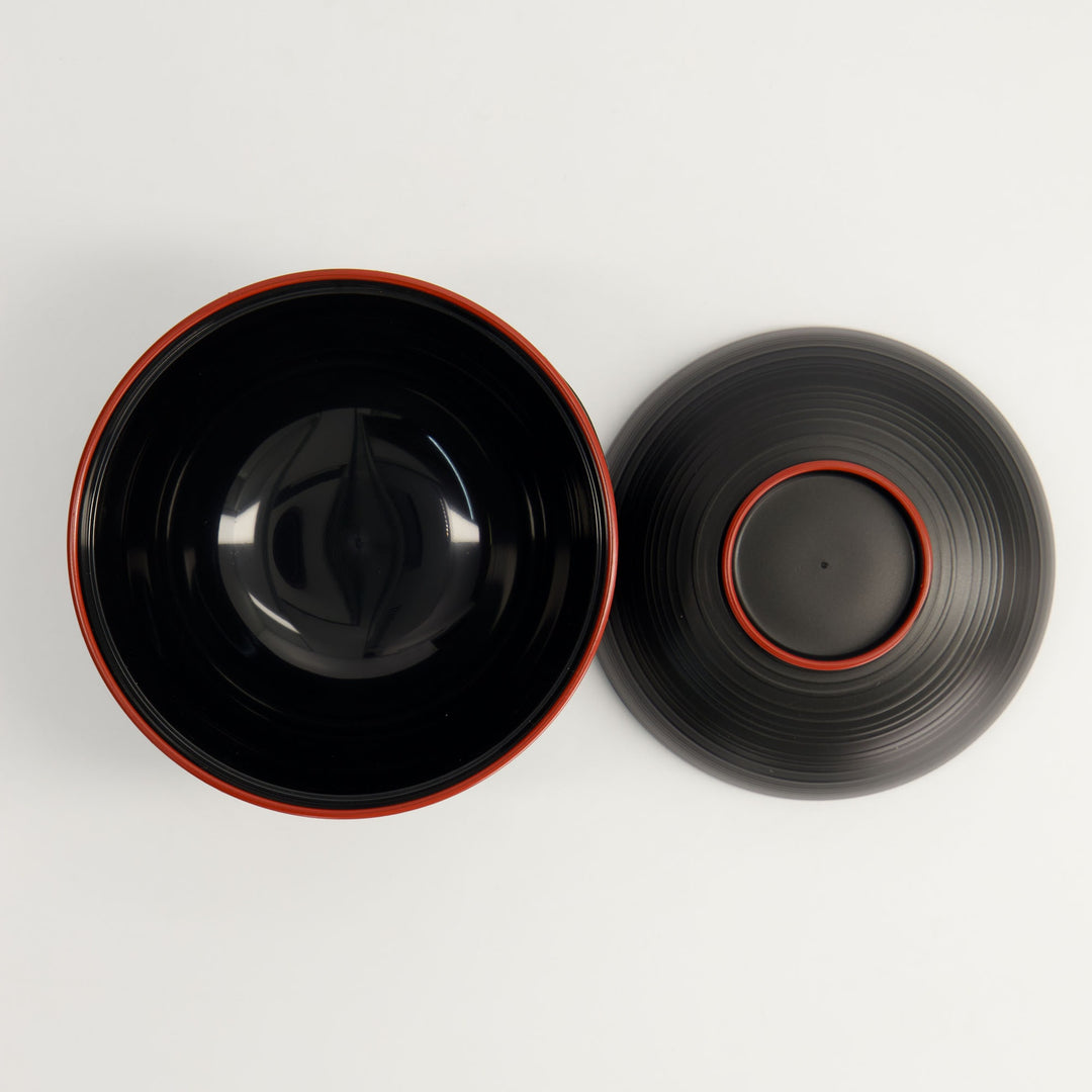 Miso soepkom zwart rood
