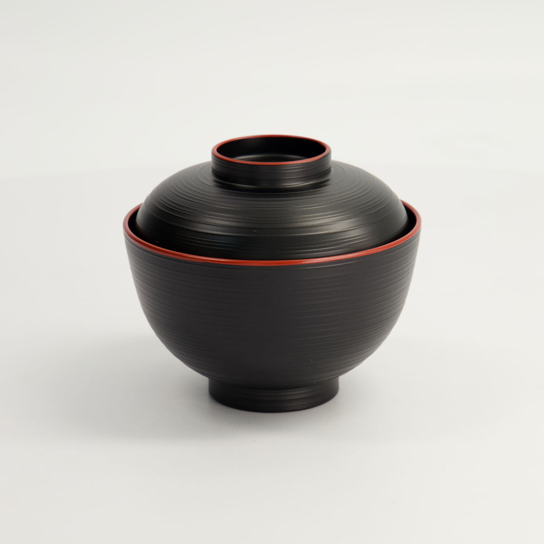 Miso soepkom zwart rood