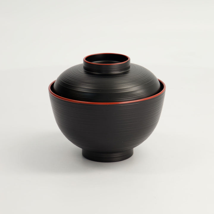 Miso soepkom zwart rood