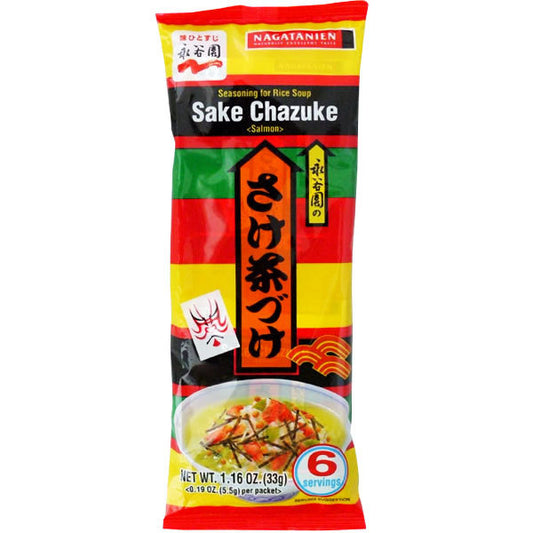 Nagatanien Salmon Chazuke Rice Soup Seasoning, 33 g, 6 sache