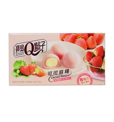 Q Cacao Strawberry Flavor Mochi 80g
