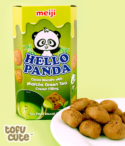 Hello Panda Matcha Green Tea Cream Biscuits