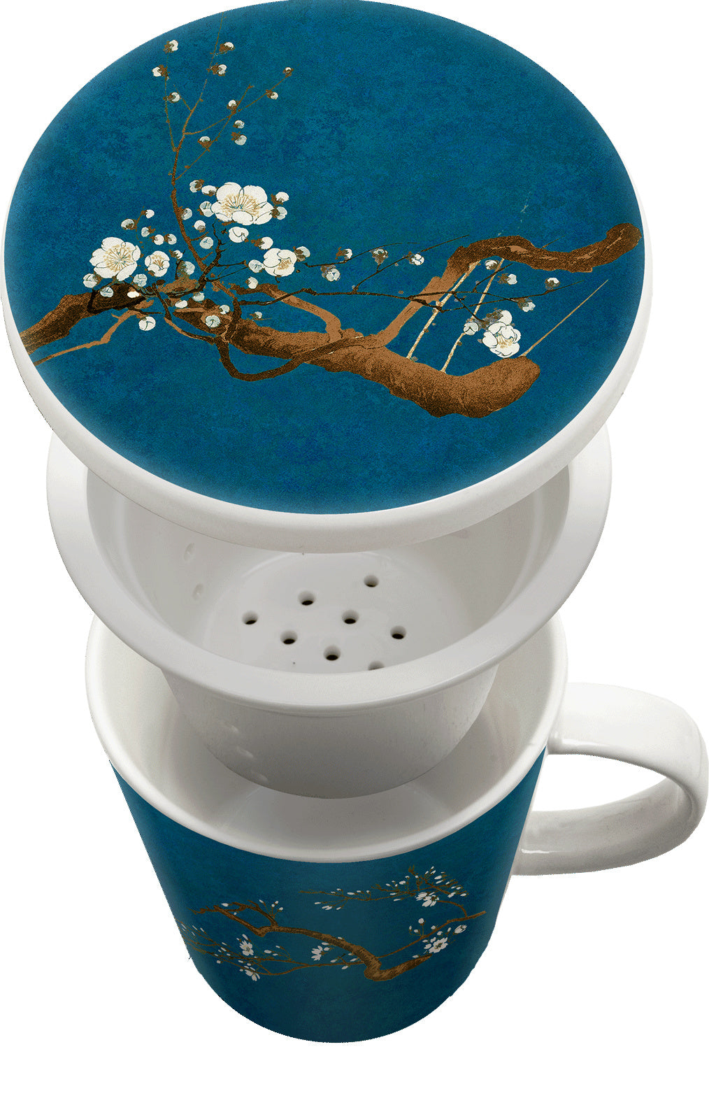 Teacup with Filter - Magnolia blue  Ø9,5 cm | H11 cm