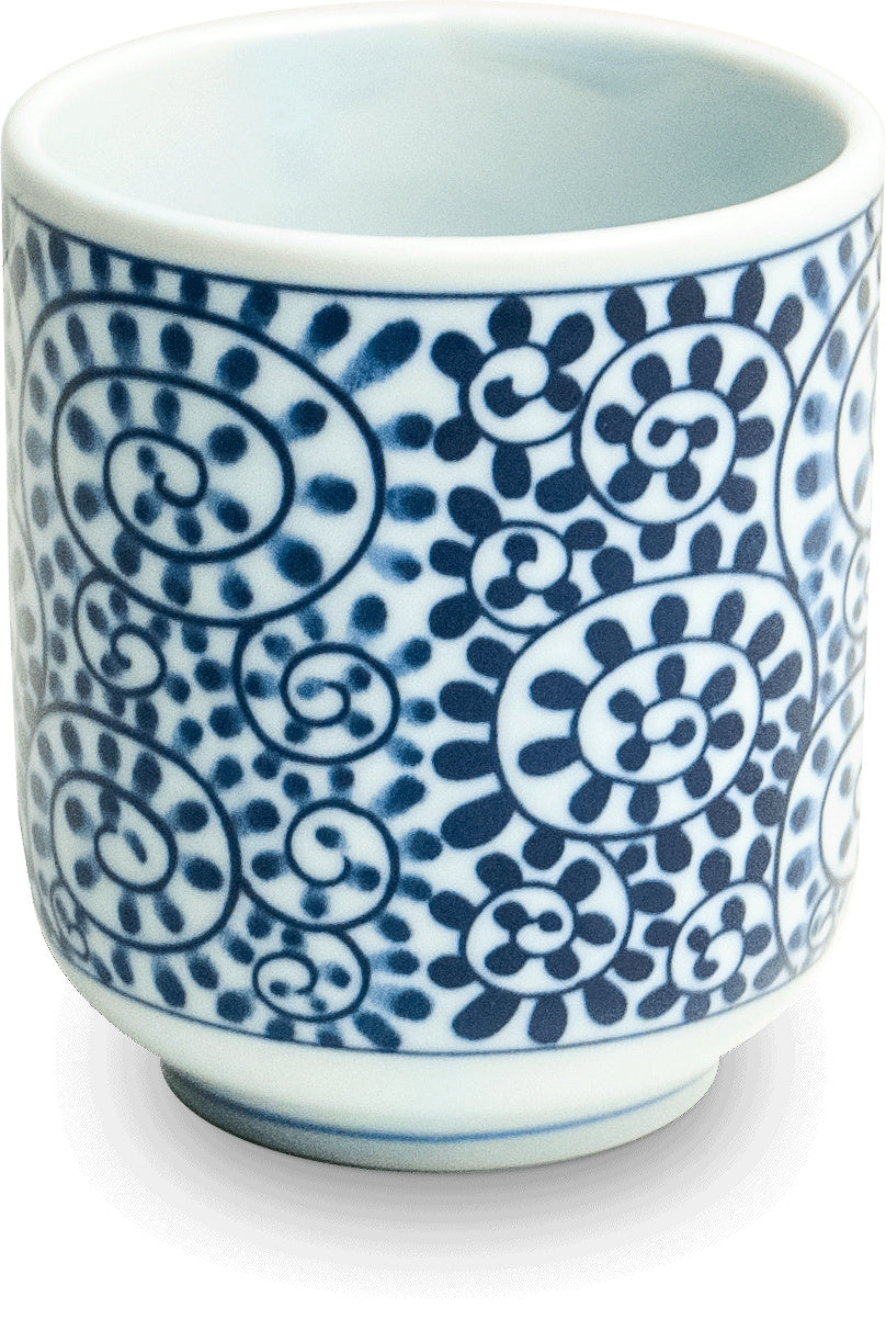 Hon Japanese Tea cup Old blue Ø6,5 cm | H7,5 cm (3 pcs)