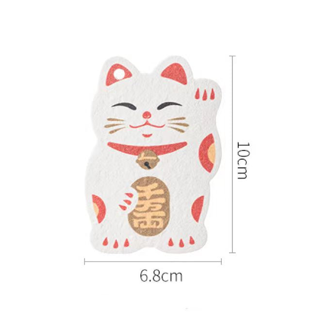 Nippon Wood Pulp Cotton Dish Sponge (Lucky Cat)