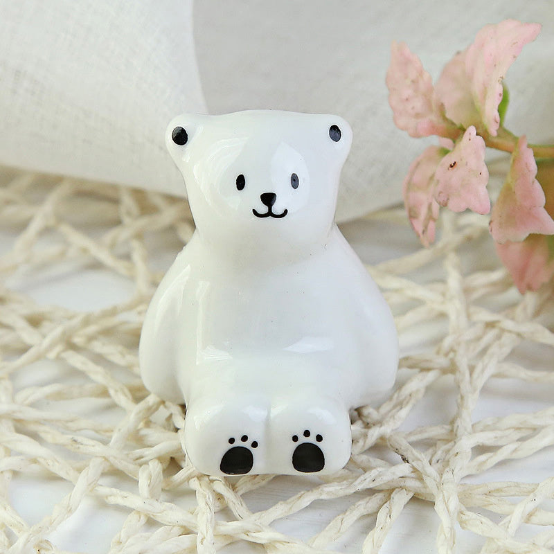 Japanese Chopstick Holder White Bear 4ps