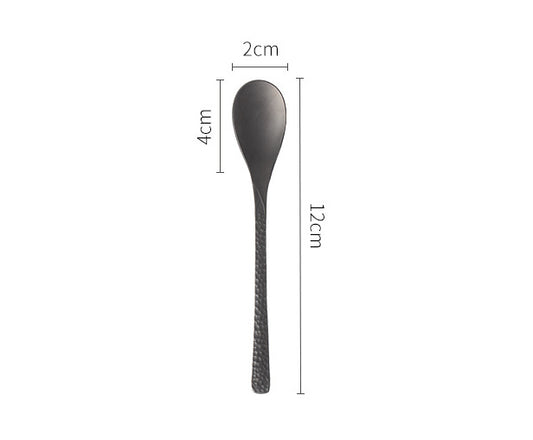 Nippon Takasago Metal Hammertone Cutlery Stainless Steel Antioxidant Coffee Spoon (12*2cm)