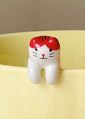 Hangable Ceramic Coffee Spoon Aka Neko (Red Cat 11*2*3cm)