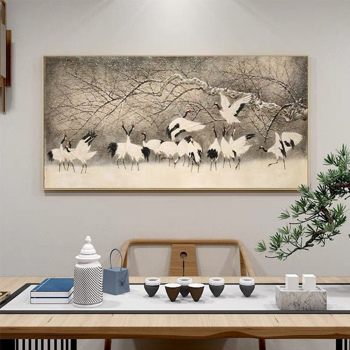 Japanese Famous Wall Art A Thousand Years Crane 160*80 cm