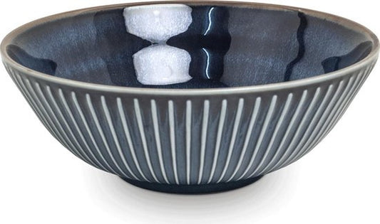 Japanese bowl dark blue and gray Ø21 cm H7.5 cm