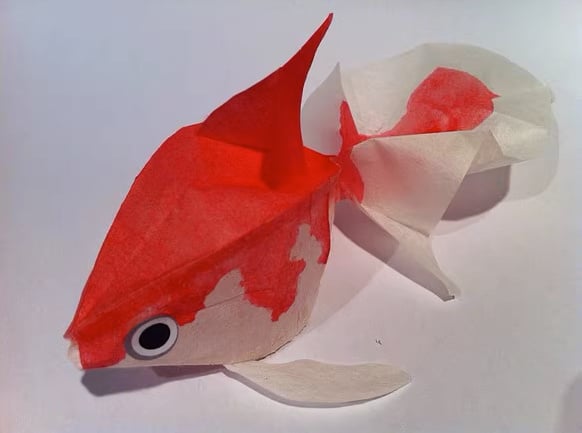 Japanese Traditional Handmade Paper Balloon ( Goldfish )