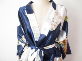 Japanse Kimono Long Dark Blue