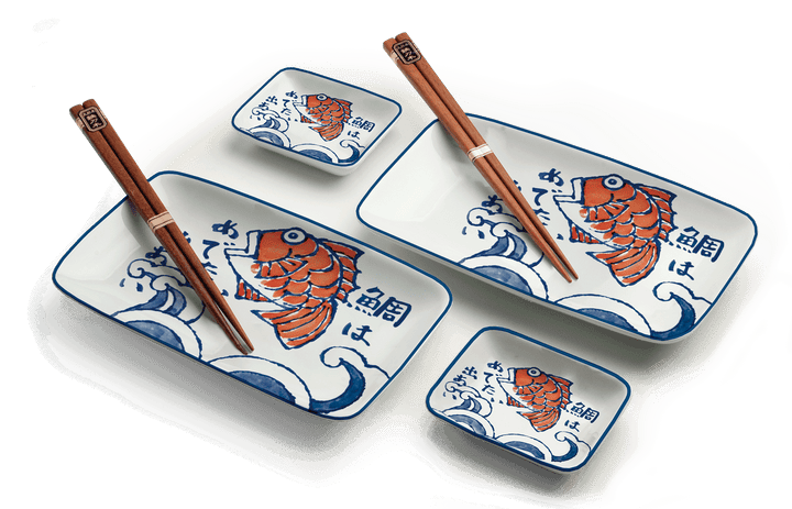 Japanese Fish Sushi Set 22 x 12,5 cm | H2,5 cm