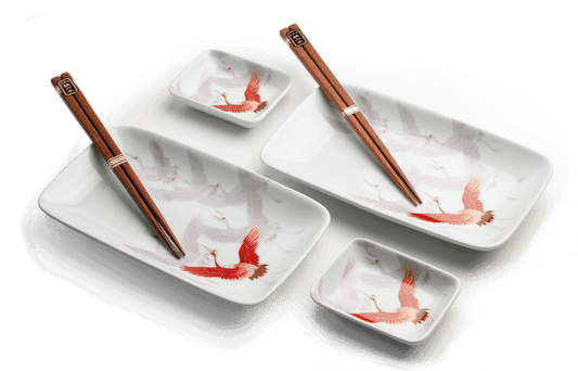 Japanse  Crane Sushi Set 22 x 12,5 cm | H2,5 cm