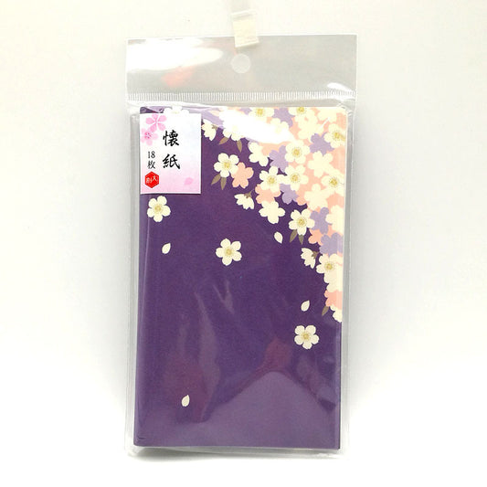 Japanese Kaishi Letter Paper/ Creative Paper Purple 18pcs 14.5*17.5 cm