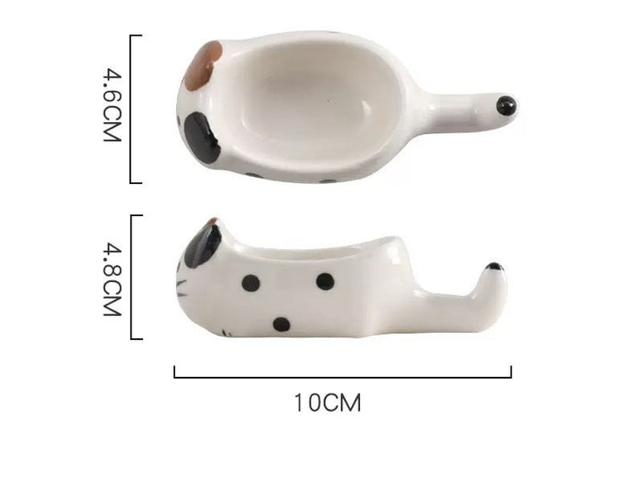 Saus Dish Cat Tricolors 10 x 4.6cm | H4.8cm