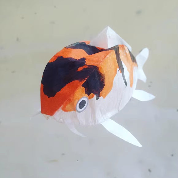 Japanese Traditional Handmade Paper Balloon ( Black Koi )