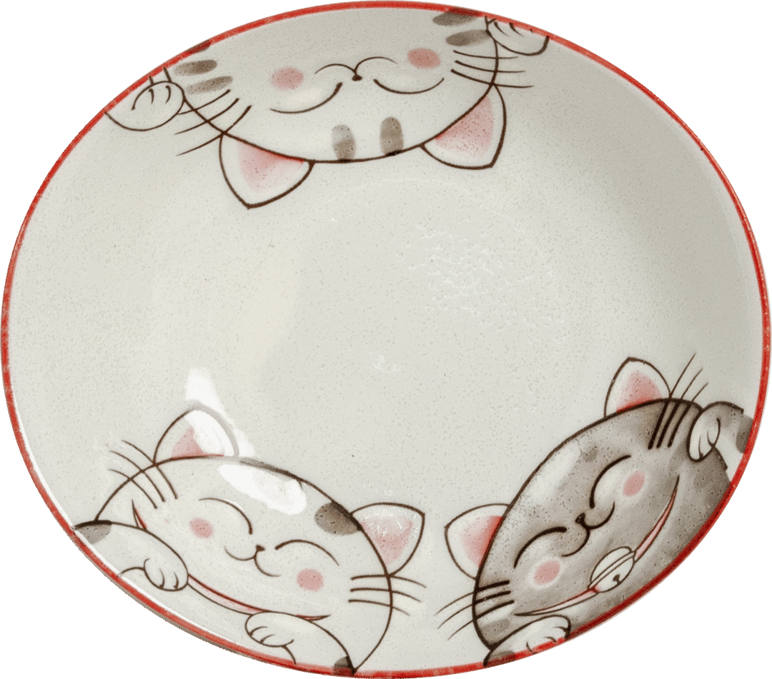 Three Cats Plate Oval Pink 19x22,5 cm | H4 cm