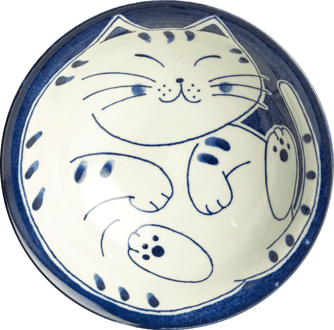 Cat Ramen Kom Blue Ø20,5 cm | H8 cm