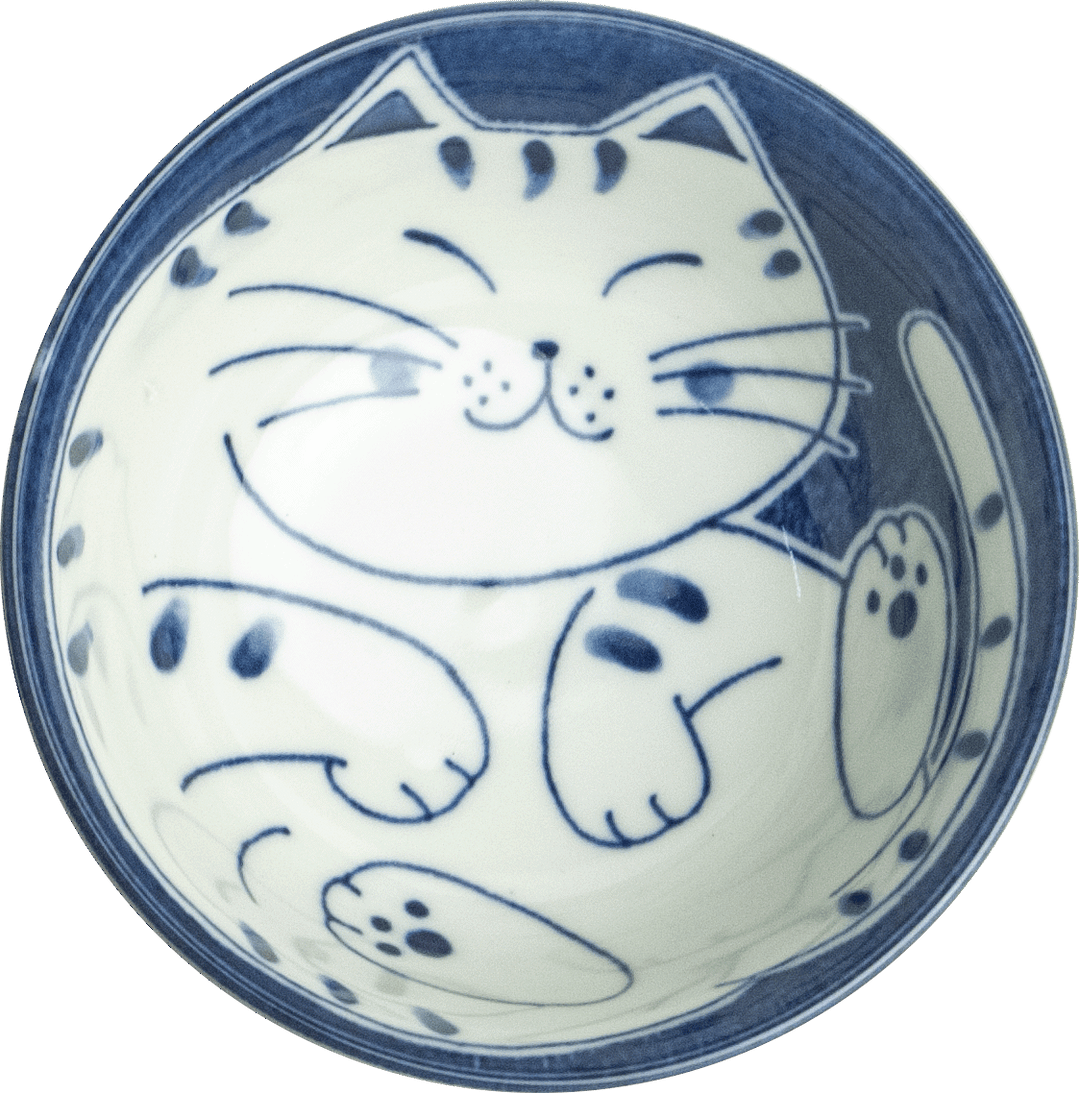 Cat Rice Bowl Blue Ø15 cm | H7 cm