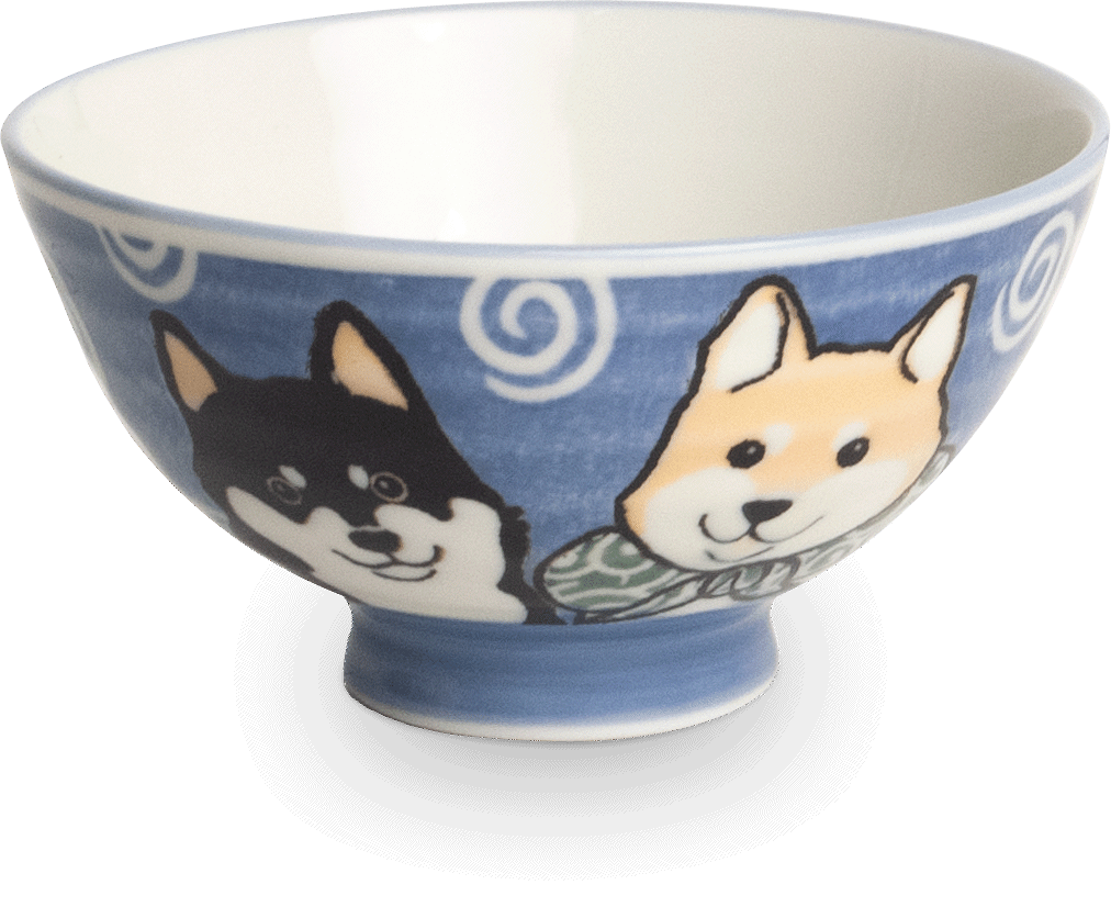 Japanese Bowls Shiba Dog 2st.  Ø12 cm | H6,5 cm