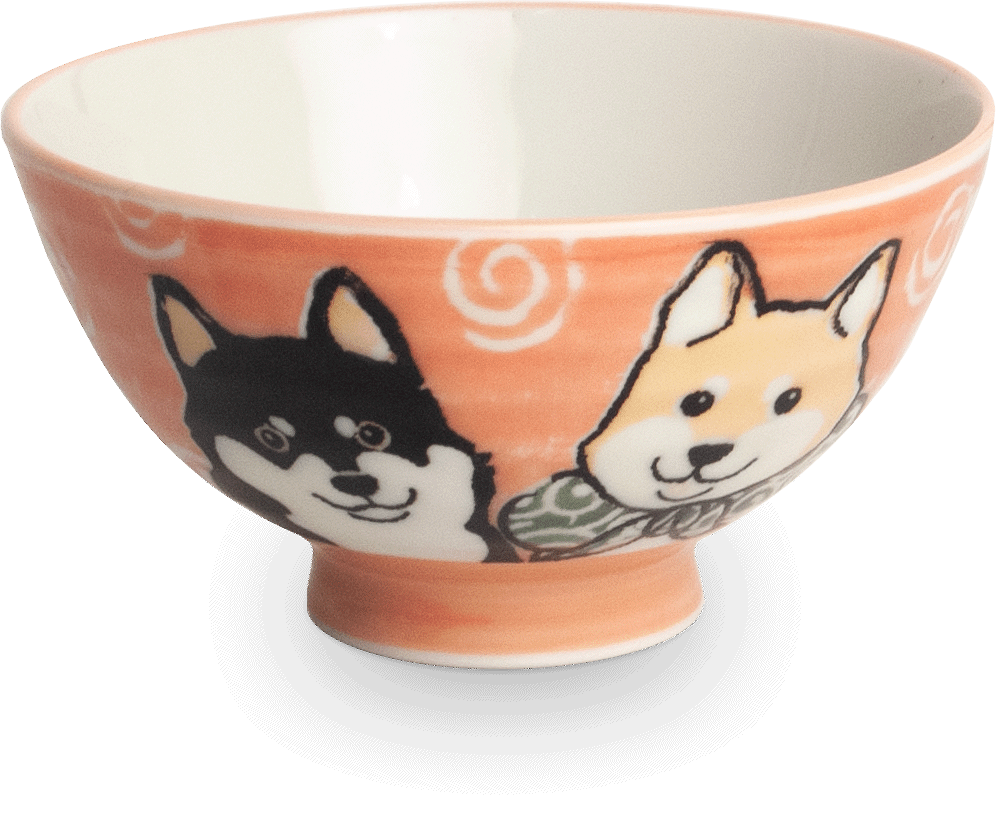 Japanese Bowls Shiba Dog 2st.  Ø12 cm | H6,5 cm