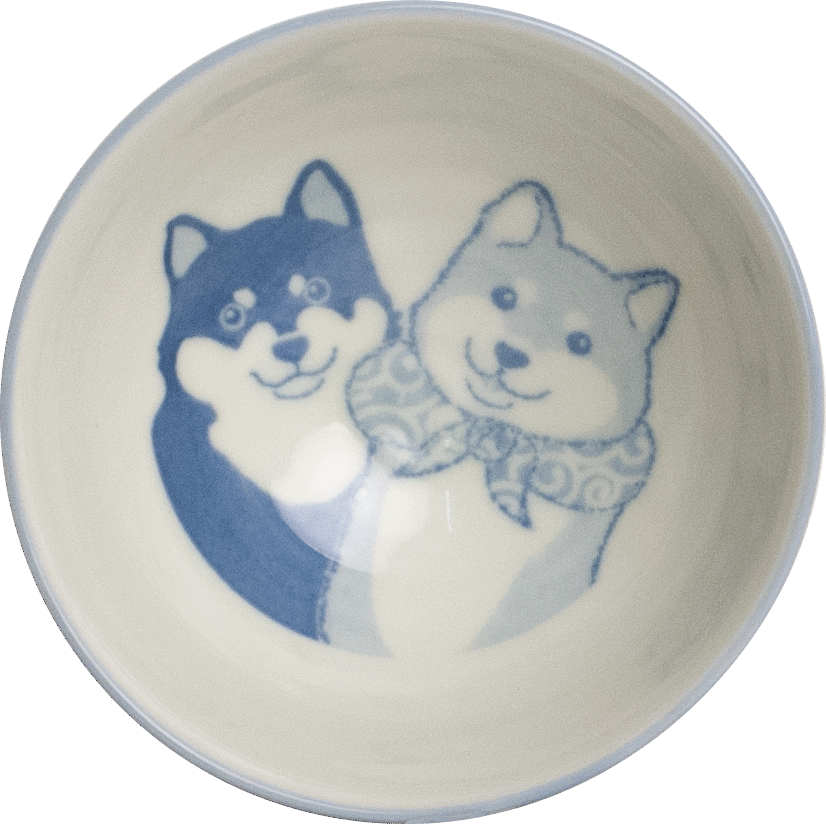 Japanese Bowls Shiba Dog 2st.  Ø12 cm | H6,5 cm